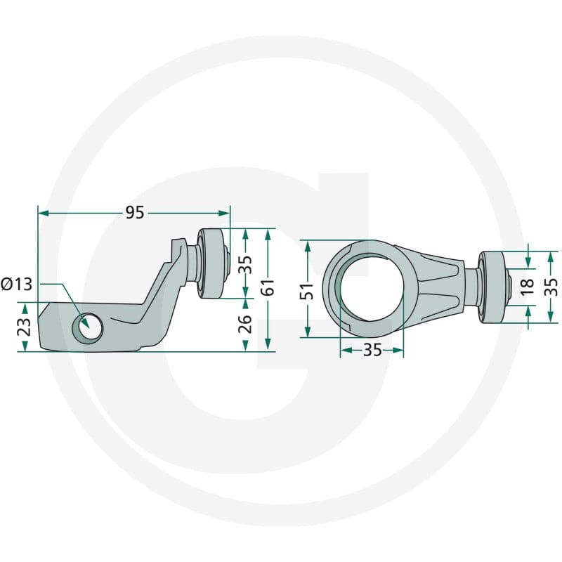 GRANIT Rolka jezdna 64716600651F - 64716600651F - Sklep rolniczy PoltechParts