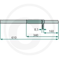 GRANIT Ramię zgarniające 64716609853.86F - 64716609853.86F - Sklep rolniczy PoltechParts