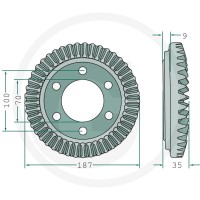 GRANIT Koło talerzowe 64758557410F - 64758557410F - Sklep rolniczy PoltechParts