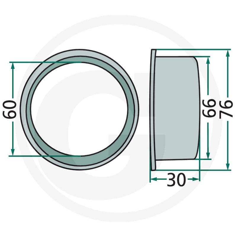 GRANIT Łożysko ślizgowe z kołnierzem 647MT-144F - 647MT-144F - Sklep rolniczy PoltechParts