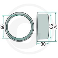 GRANIT Łożysko ślizgowe z kołnierzem 647MT-144F - 647MT-144F - Sklep rolniczy PoltechParts