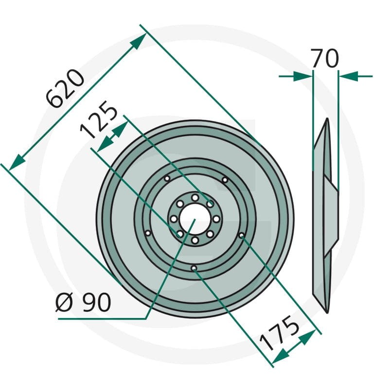 GRANIT Talerz ślizgowy 647XD441K0F - 647XD441K0F - Sklep rolniczy PoltechParts