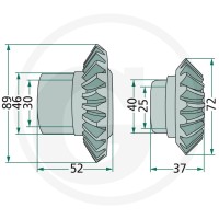 GRANIT Zestaw kół zębatych 64704001 - Sklep PoltechParts