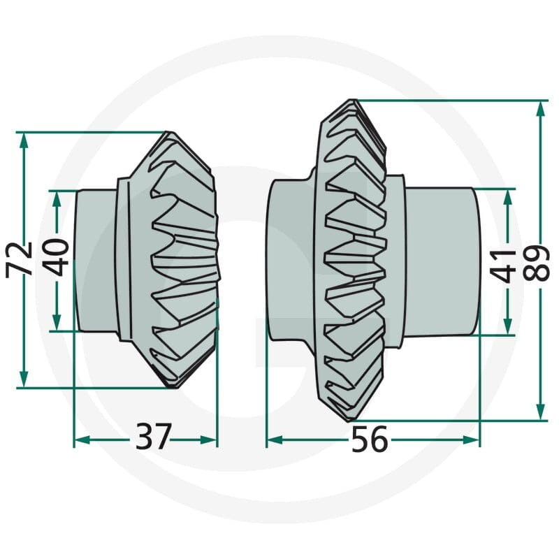 GRANIT Zestaw kół zębatych stożkowych 64704006 - Sklep PoltechParts