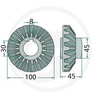 GRANIT Koło zębate stożkowe 64706565388F | poltechparts.pl