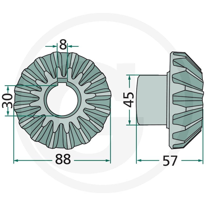 GRANIT Koło zębate stożkowe 64706565390F | poltechparts.pl