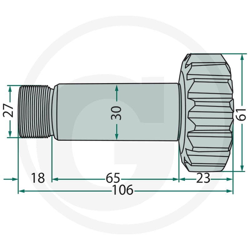 GRANIT Wał zębnika 647144139.7F - 647144139.7F - Sklep rolniczy PoltechParts