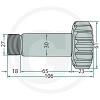 GRANIT Wał zębnika 647144139.7F - 647144139.7F - Sklep rolniczy PoltechParts