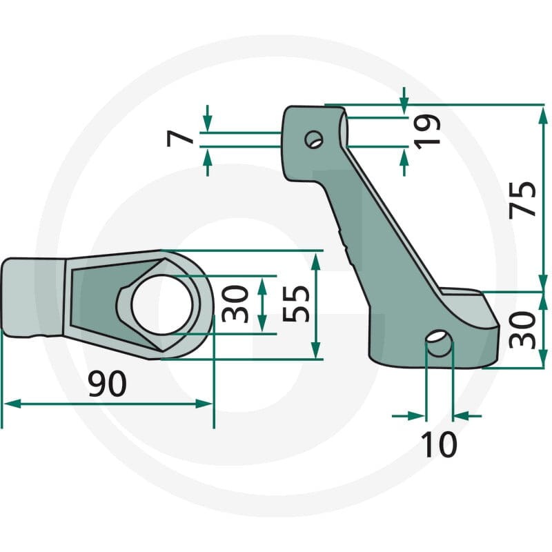 GRANIT Dźwignia sterująca 647162154F - 647162154F - Sklep rolniczy PoltechParts