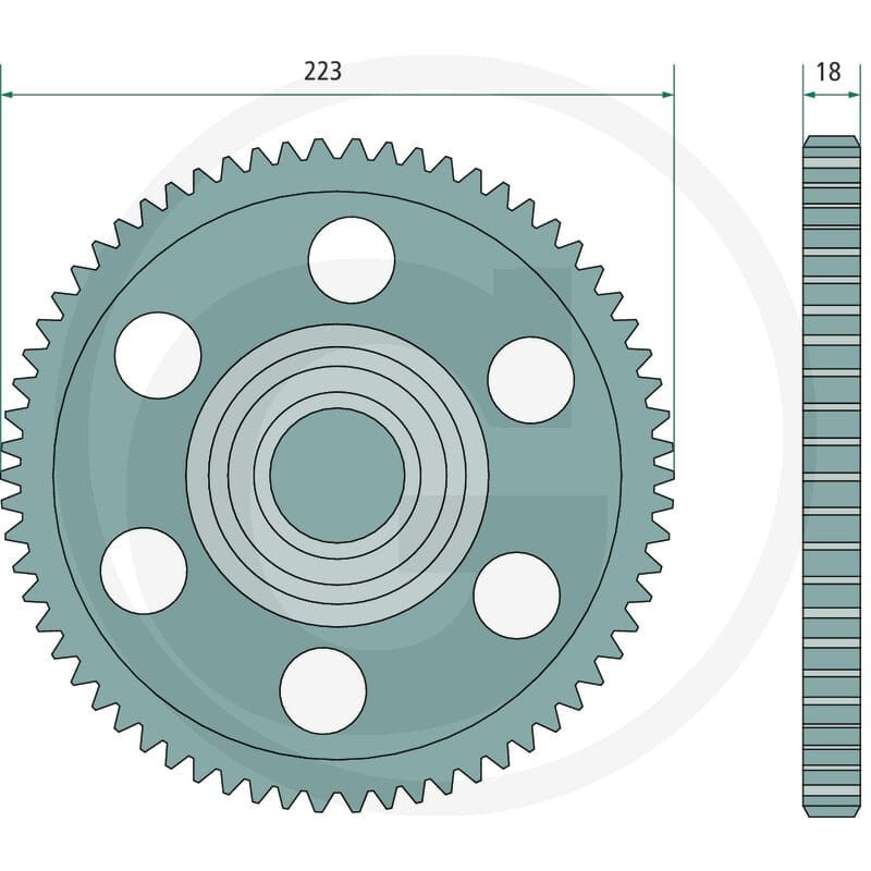 GRANIT Koło zębate 647253030.0F | poltechparts.pl