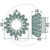 GRANIT Koło zębate stożkowe 647261057.0F | poltechparts.pl