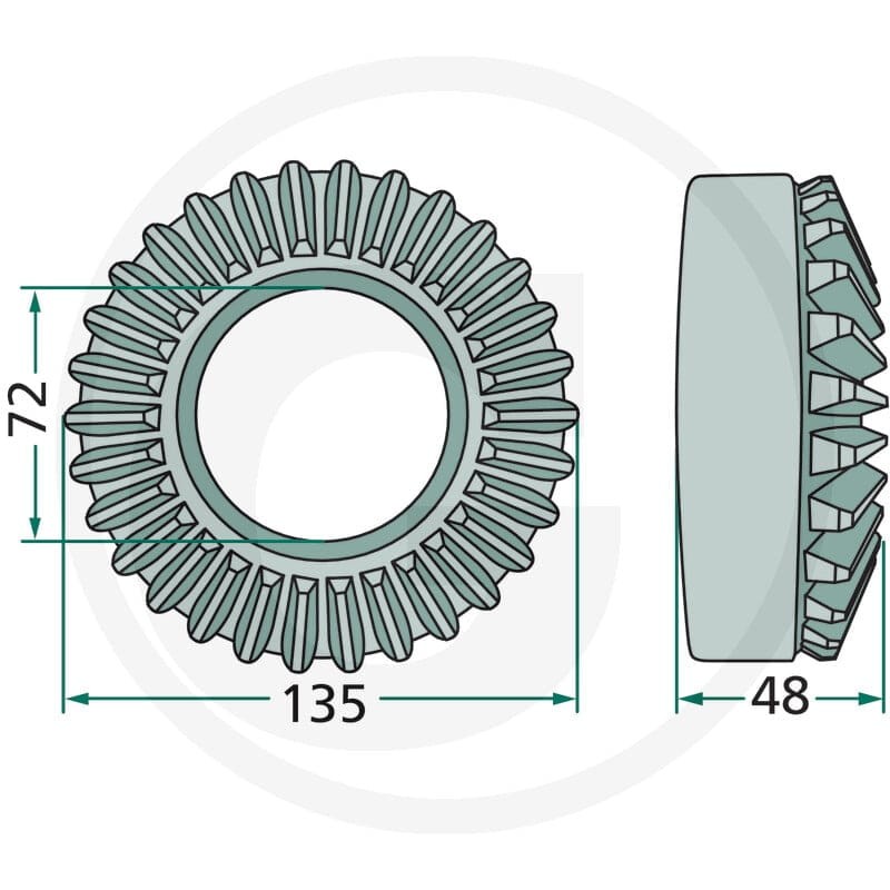 GRANIT Koło talerzowe 647261058.0F - 647261058.0F - Sklep rolniczy PoltechParts
