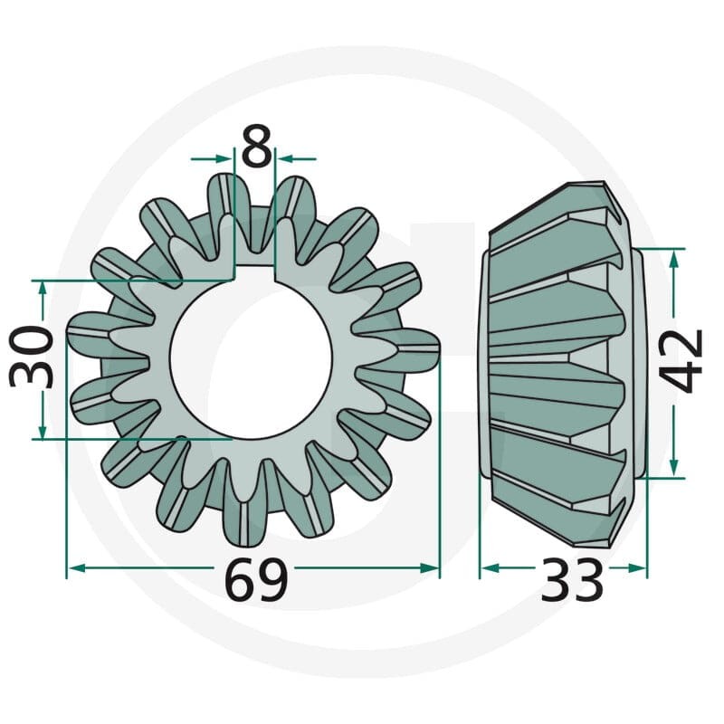 GRANIT Koło zębate stożkowe 64758556010F | poltechparts.pl