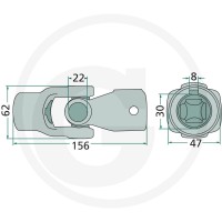 GRANIT Przegub krzyżowy 64758711300F - 64758711300F - Sklep rolniczy PoltechParts