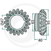 GRANIT Koło stożkowe 647ET-28F - 647ET-28F - Sklep rolniczy PoltechParts