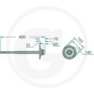 GRANIT Wał napędowy 647TF-0255F
