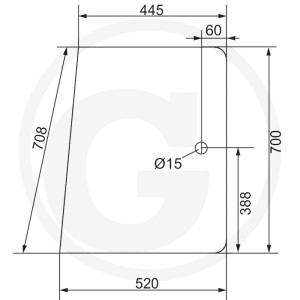 GRANIT Szyba boczna 650S390722