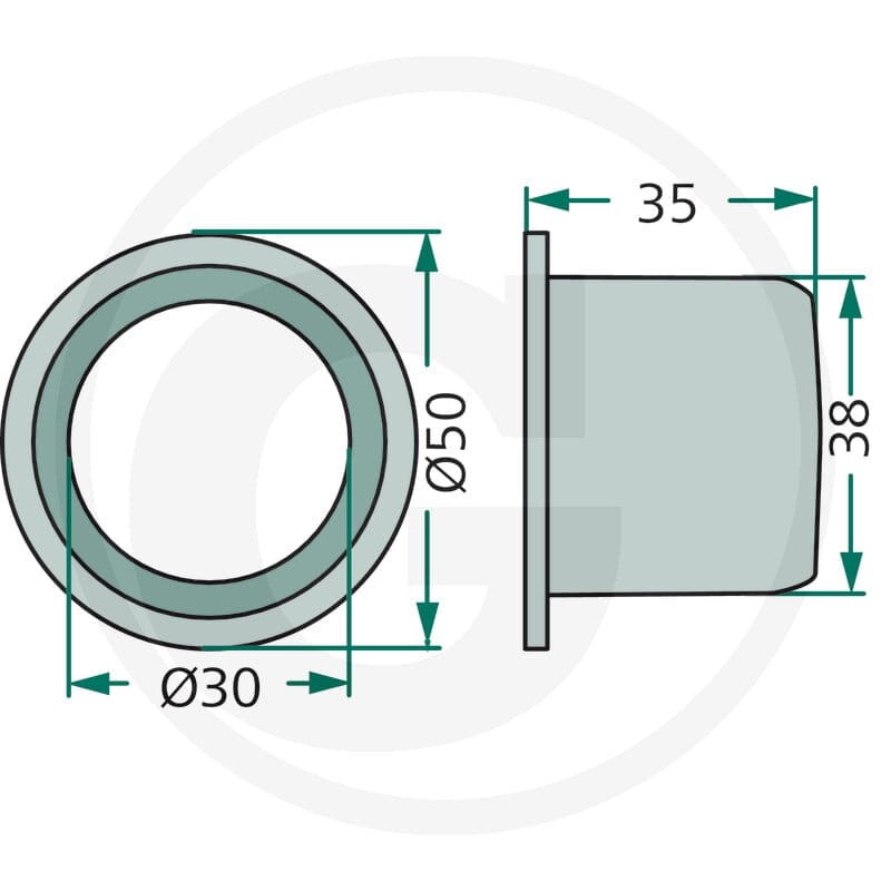 GRANIT Łożysko ślizgowe z kołnierzem 64706228402F - 64706228402F - Sklep rolniczy PoltechParts