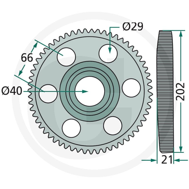 GRANIT Koło zębate 647139190.1F | poltechparts.pl