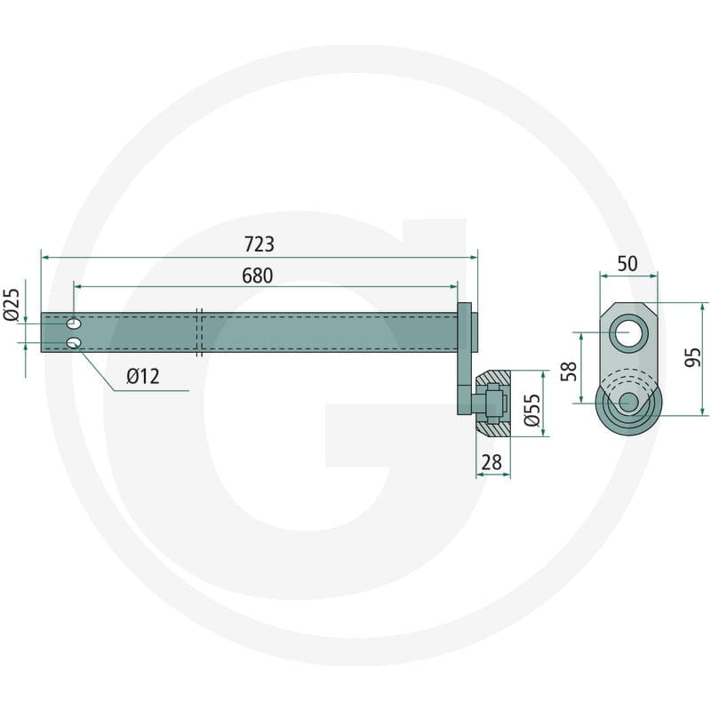 GRANIT Dźwignia sterująca 647275600271F - 647275600271F - Sklep rolniczy PoltechParts