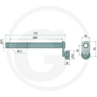 GRANIT Dźwignia sterująca 647275600271F - 647275600271F - Sklep rolniczy PoltechParts