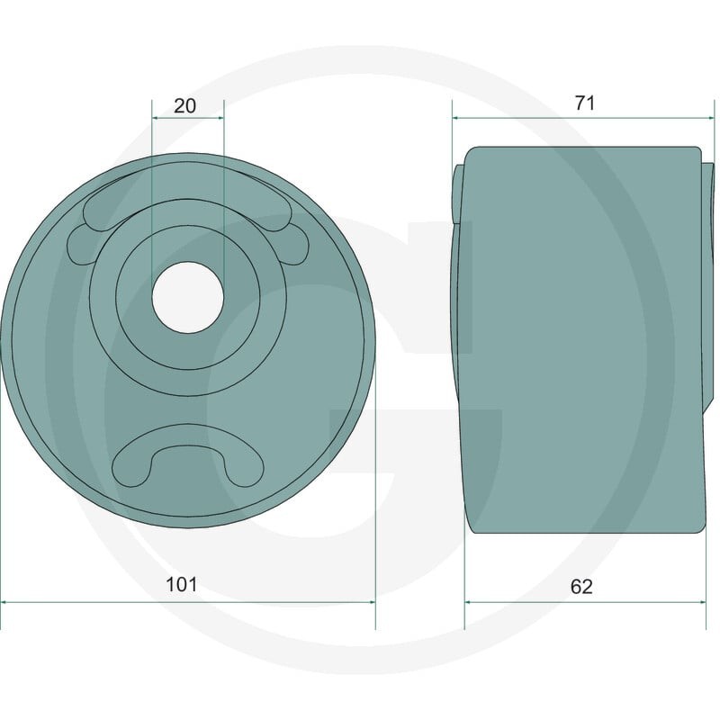 GRANIT Poduszka kabiny 65417001 | poltechparts.pl