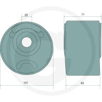 GRANIT Poduszka kabiny 65417001 | poltechparts.pl