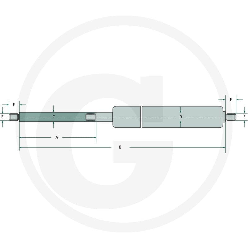 GRANIT Siłownik gazowy GRANIT 654980050 | poltechparts.pl