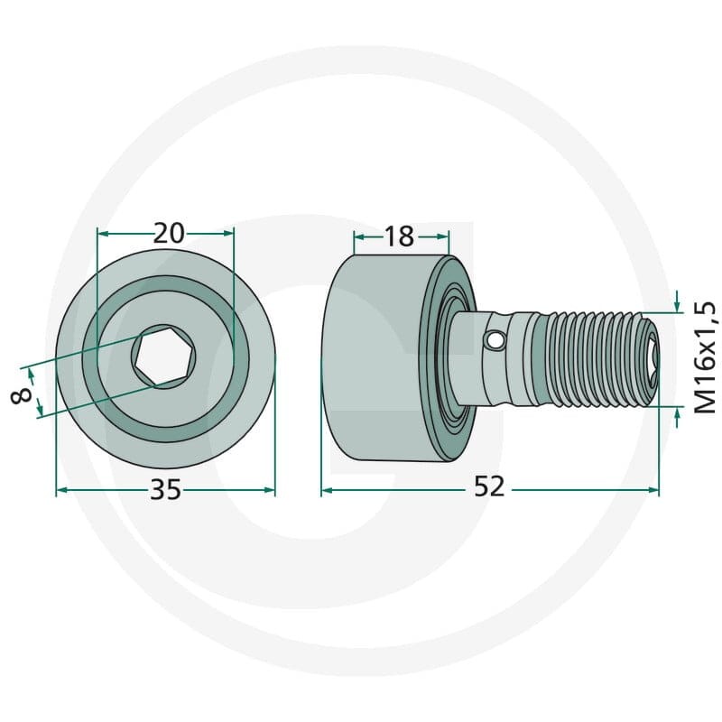GRANIT Rolka toczna 647933201.0F - Sklep PoltechParts