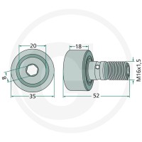 GRANIT Rolka toczna 647933201.0F - Sklep PoltechParts