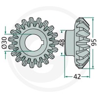 GRANIT Koło stożkowe 647ET-22F - 647ET-22F - Sklep rolniczy PoltechParts