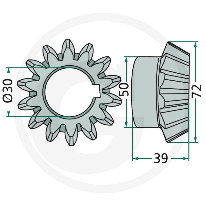 GRANIT Koło stożkowe 647ST-44F - 647ST-44F - Sklep rolniczy PoltechParts
