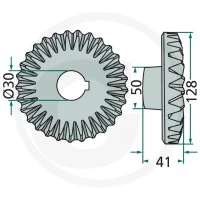 GRANIT Koło zębate stożkowe 647ST-45F | poltechparts.pl