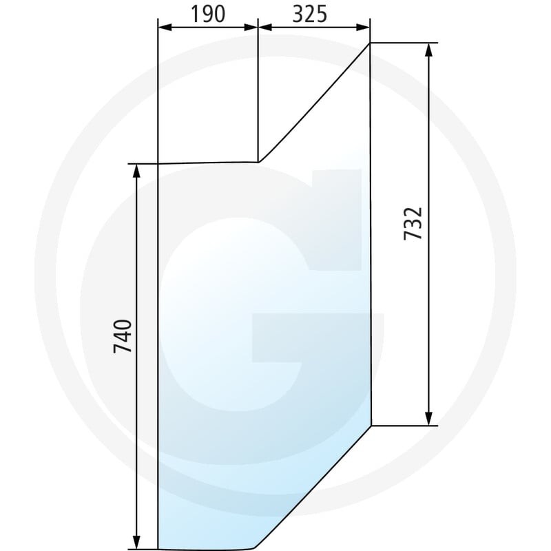 GRANIT Szyba narożnikowa 650886301