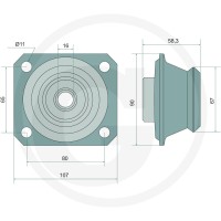 GRANIT Poduszka kabiny 65406000 | poltechparts.pl