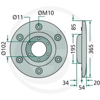 GRANIT Talerz oporowy 64706228357F - Sklep PoltechParts