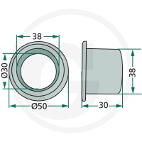 GRANIT Łożysko ślizgowe z kołnierzem 64706228389F - 64706228389F - Sklep rolniczy PoltechParts