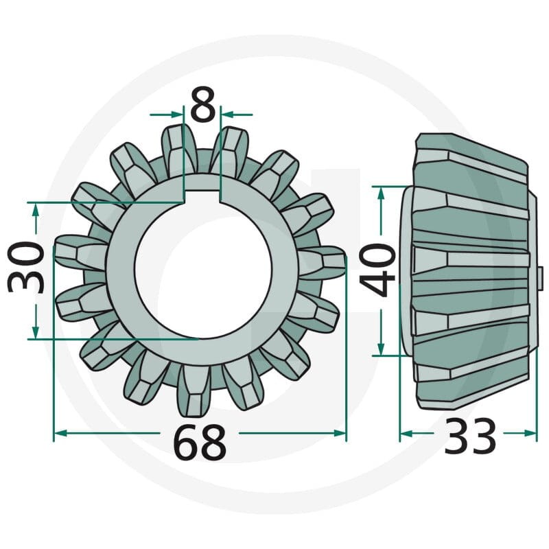 GRANIT Koło zębate stożkowe 64706564900F | poltechparts.pl