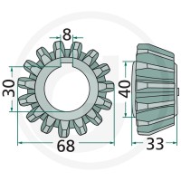 GRANIT Koło zębate stożkowe 64706564900F | poltechparts.pl