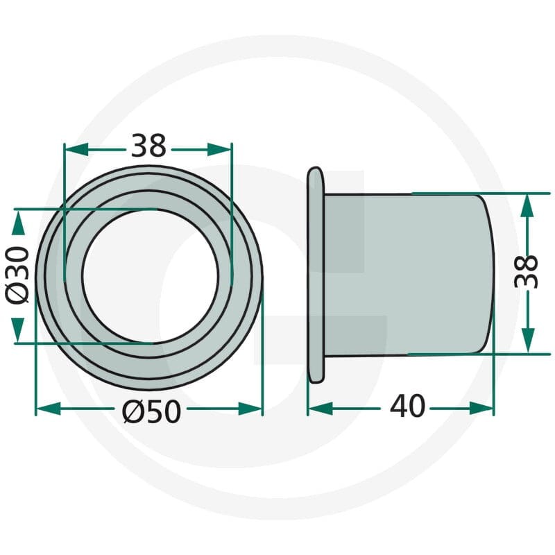 GRANIT Łożysko ślizgowe z kołnierzem 64706567746F - 64706567746F - Sklep rolniczy PoltechParts