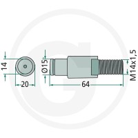 GRANIT Sworzeń mocujący 647121427F - Sklep PoltechParts