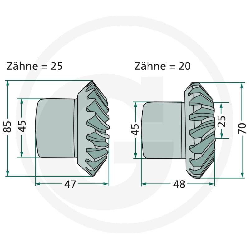 GRANIT Koło zębate stożkowe 647140519F | poltechparts.pl