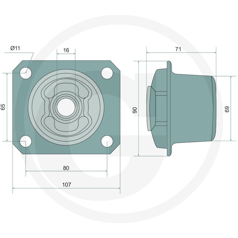 GRANIT Poduszka kabiny 65406001 | poltechparts.pl