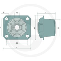 GRANIT Poduszka kabiny 65406001 | poltechparts.pl