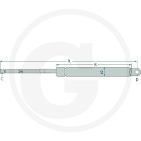 GRANIT Siłownik gazowy GRANIT 65498093 | poltechparts.pl