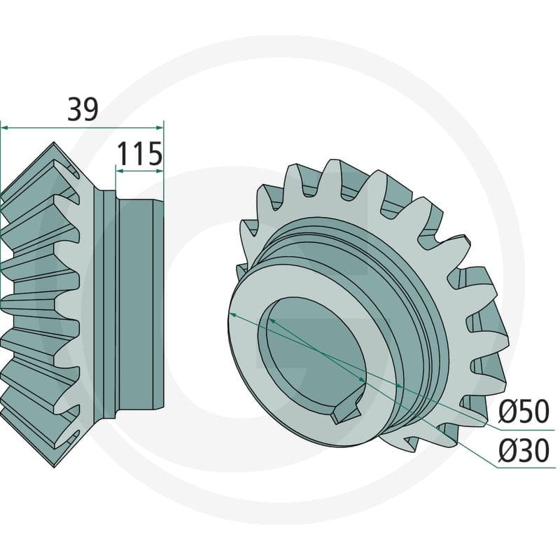 SaMASZ Koło zębate, stożkowe 646MIKS018001 - Sklep PoltechParts