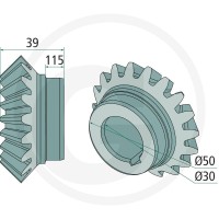 SaMASZ Koło zębate, stożkowe 646MIKS018001 - Sklep PoltechParts