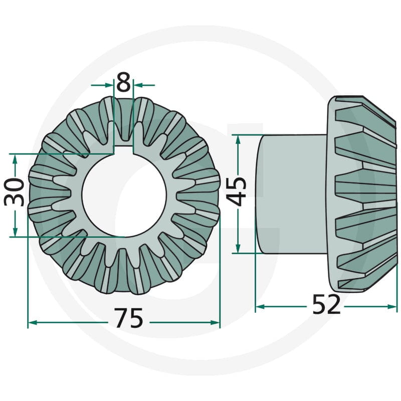 GRANIT Koło zębate stożkowe 64706580615F | poltechparts.pl