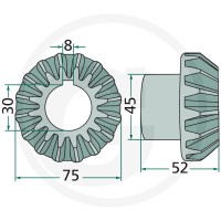 GRANIT Koło zębate stożkowe 64706580615F | poltechparts.pl