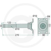 GRANIT Oś z kołnierzem 647206700261F - 647206700261F - Sklep rolniczy PoltechParts